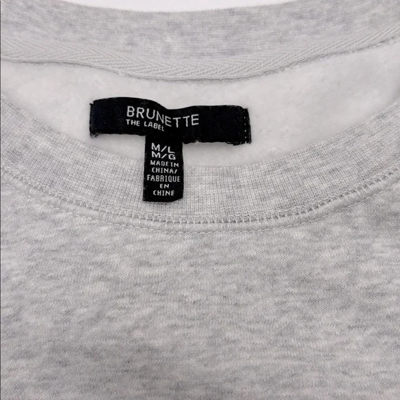 Brunette The Label Light Gray 'Redhead' Sweatshirt NWT (DISCONTINUED) - Picture 5 of 10